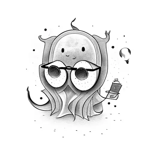 Adorable Ghost Glasses Reading Book