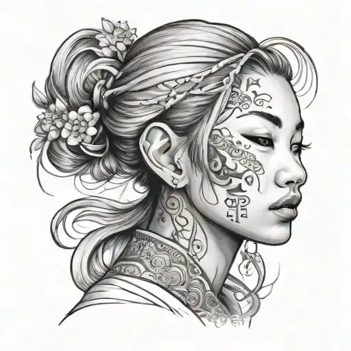 Girl With Asian Features