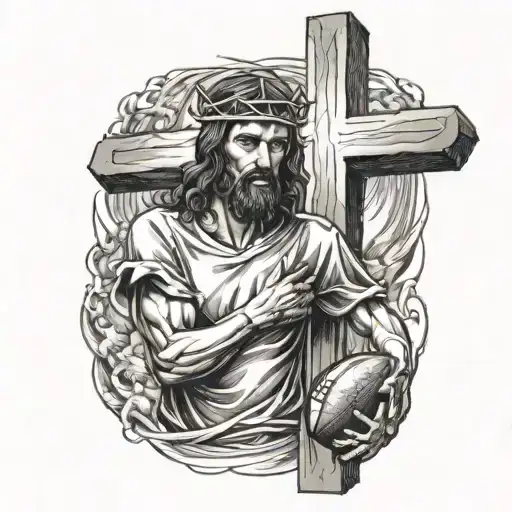 Jesus Cross Football