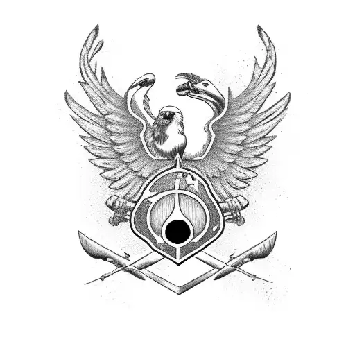 Air Force Logo With Bird Wings On End