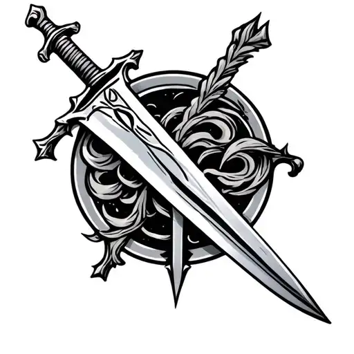 A Sword And A Wand Intertwined