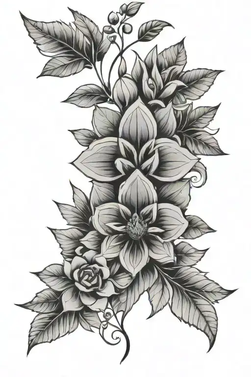 Indian Flowers Geometry