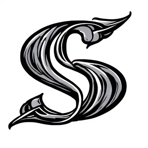 Clear Capital S With Roman Numeral 6 Inside