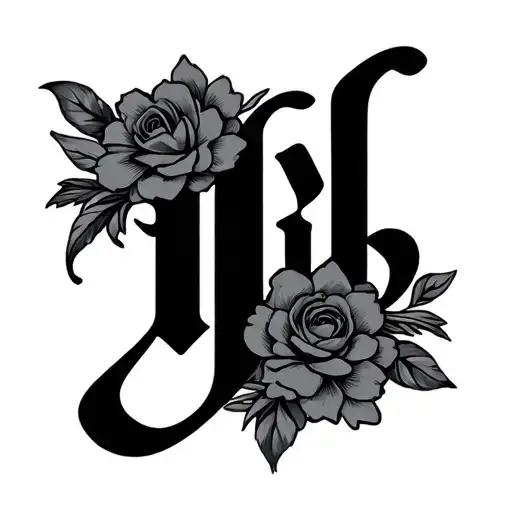 David Written In Black Letter Font With Floral Design Surrounding It