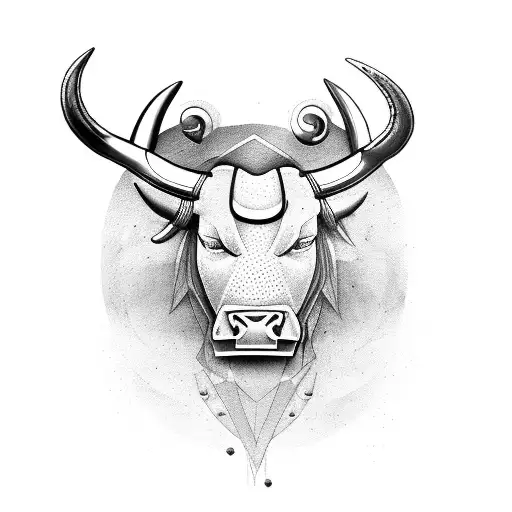 Taurus Bull With Glyph