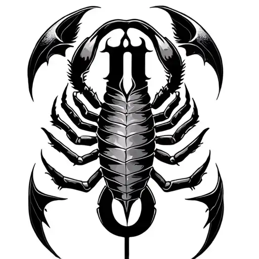 Scorpio And Sagittarius Combined Tattoo With Hidden T And G