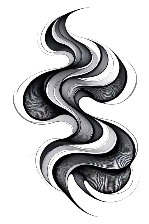 Wavy Lines Abstract Minimalistic