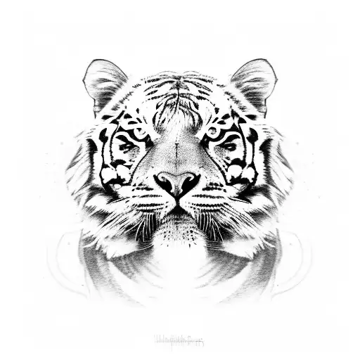 A Portrait Of A Famous Heavy Metal Artist With A Tiger In The Background