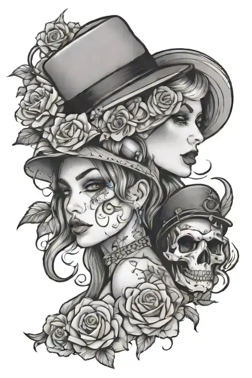 Gangster And Miney Tattoo Design Inspired