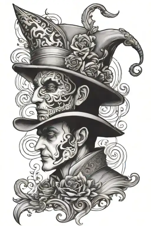 Magician With Black And White Grey Scale