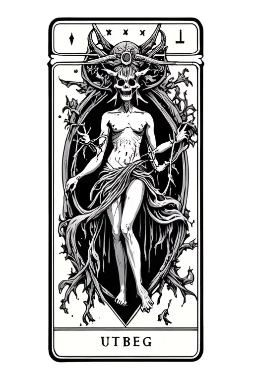 Dark Fantasy Death Tarot Card