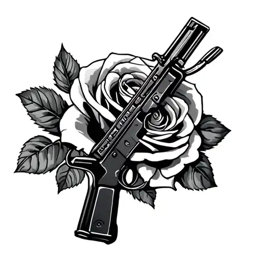 Ak47 And A Rose