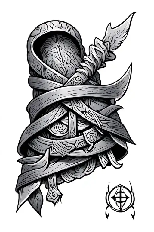 Half Sleeve Viking Bracelets With Rune Symbol Incorporated