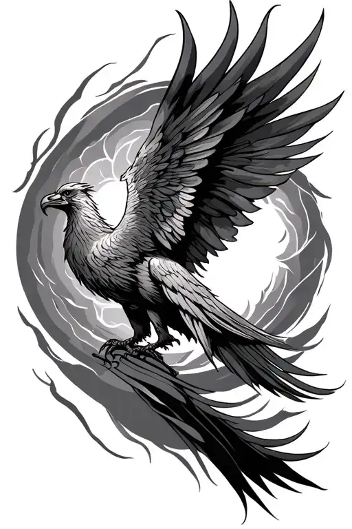 Sun And Phoenix Rising