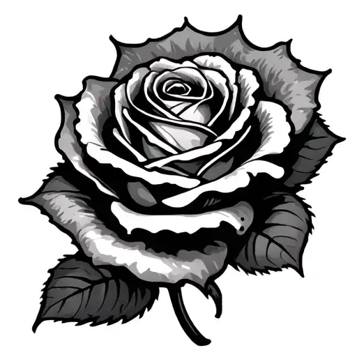 Rose With Name On Stem