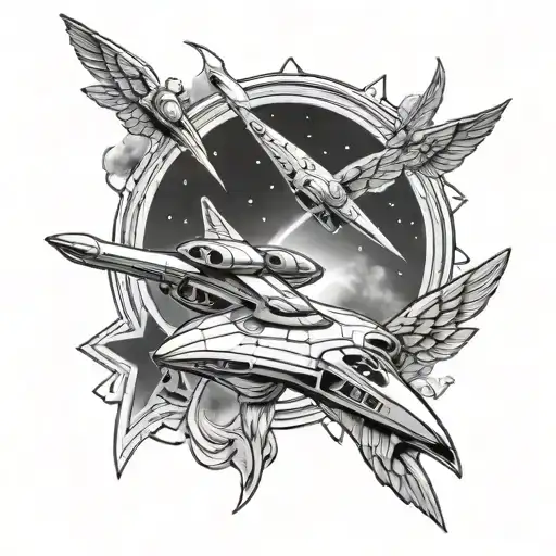 Star Trek Memorial Tattoo For Dad With Angel Flying
