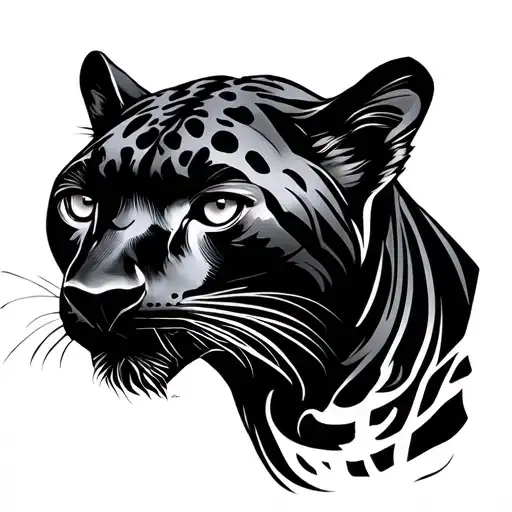 Animal It Can Be A Black Panter With Some Line To Connect My Shoulder