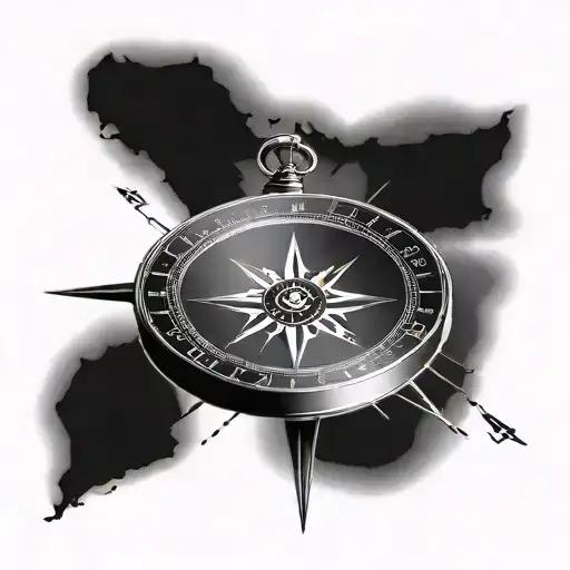 A Nautical Compass With It Pointing To An E Lua