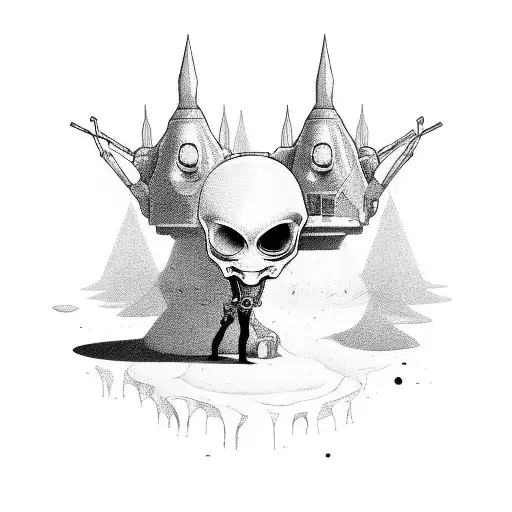 An Alien Photographer Capturing A Mysterious World