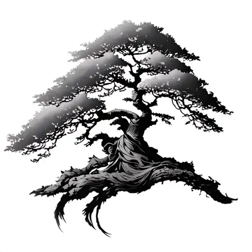 Samurai Cherry Tree Colored