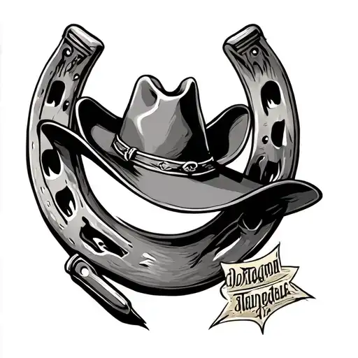 Horseshoe And Cowboy Hat Realism