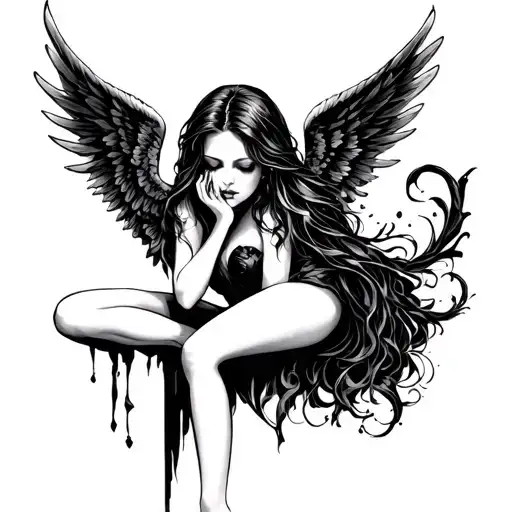 Seductive Evil Angel Shushing To Sleep