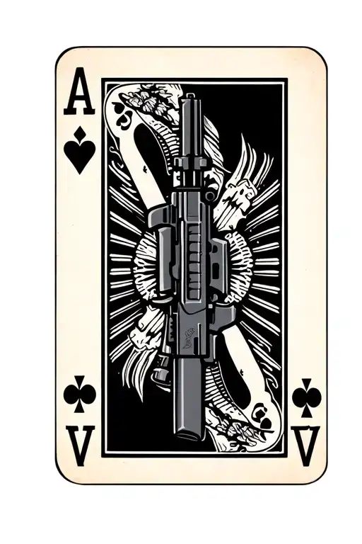 Playing Card With A Ar15