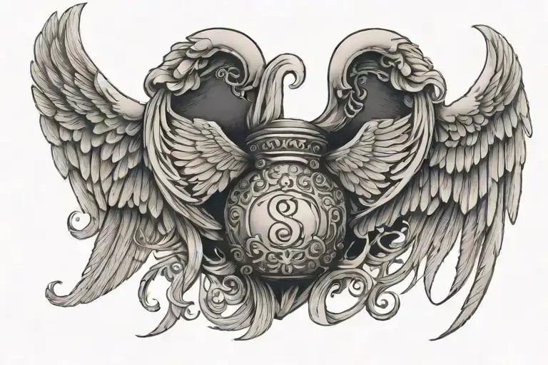 Money Bag Angel Wings Made