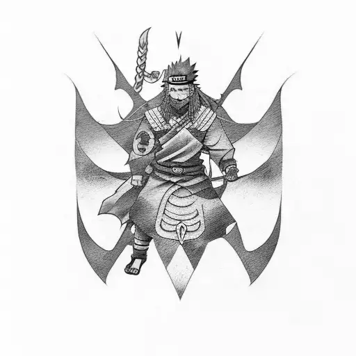 Combine Elements Of Naruto And Vikings In A Tattoo Design