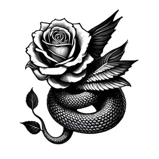 Rose Dove Snake Coiled