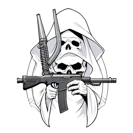 Grim Reaper With Ak47