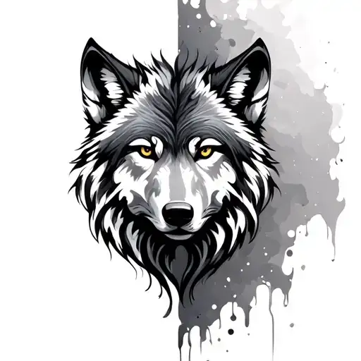 Wolf Body Fading Into Paint