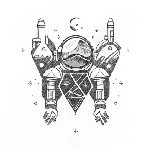 Space Theme For Shoulder With Very Little Color