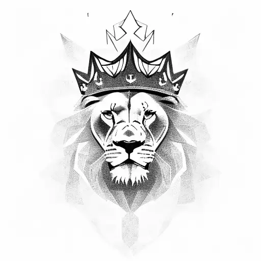 Lebron Logo Of Lion With Crown In The Shape Of Lebron Logo
