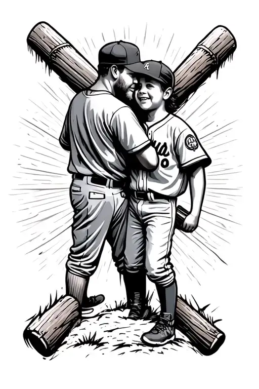 Dad And Son Baseball