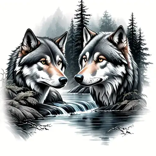 4 Wolfs Forest Stream Flowing