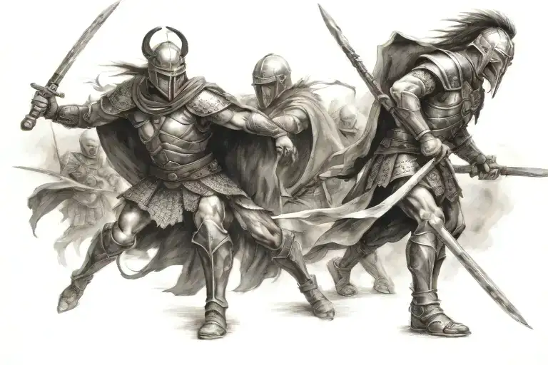 Warrior Battle Scene