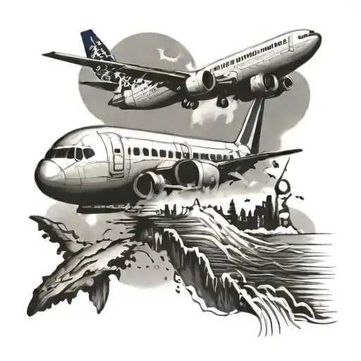 Love For Travel With Plane And Water