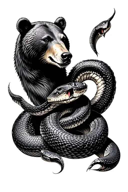 Snake Versus Bear