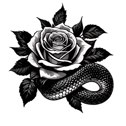 Rose And A Snake