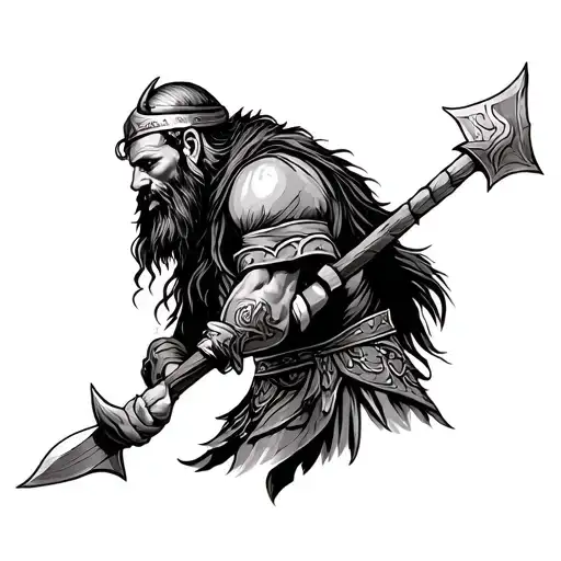 Viking In Social Realism Style