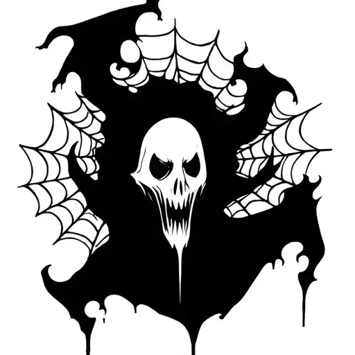 Scary Ghost With Cobwebs