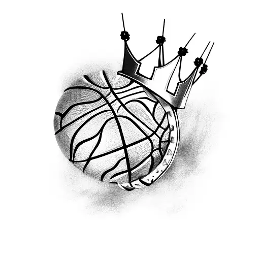 A Basketball Player Dunking With A Crown On Their Head