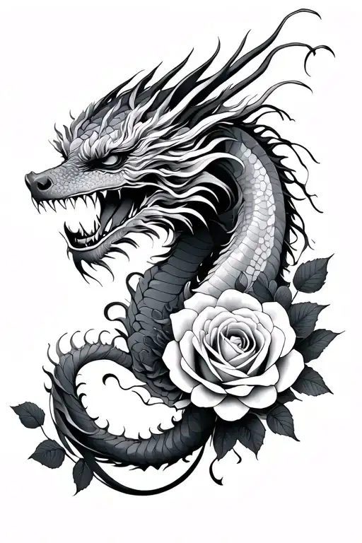 Dragon Geisha Demon Roses