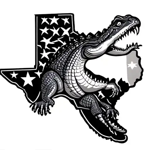 Alligator And State Of Texas