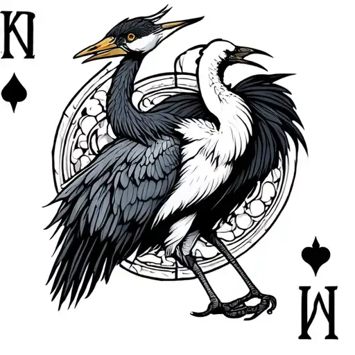 Crane Playing Card
