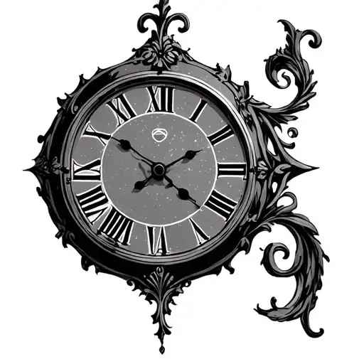 Colligraphy Vintage Roman Numerals Clock