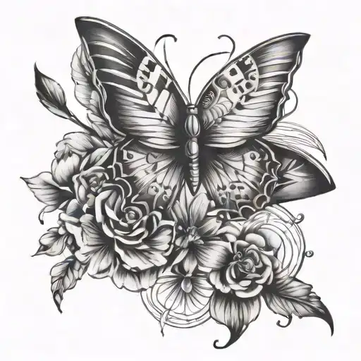 Arrow And Butterfly Flying