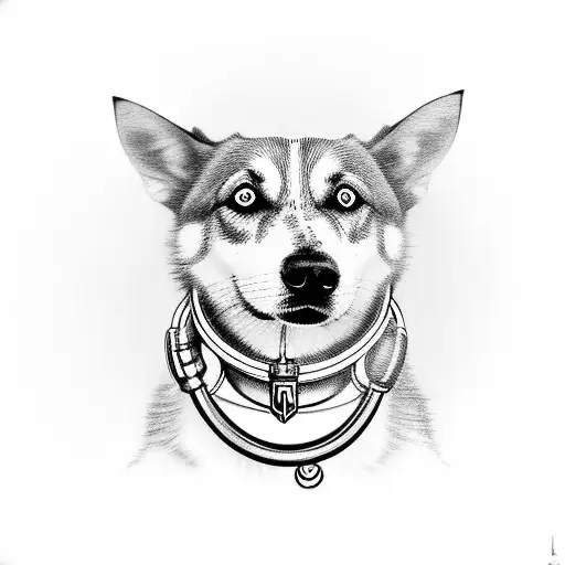 Finnish Lapland Dog With A Stethoscope Around Its Neck