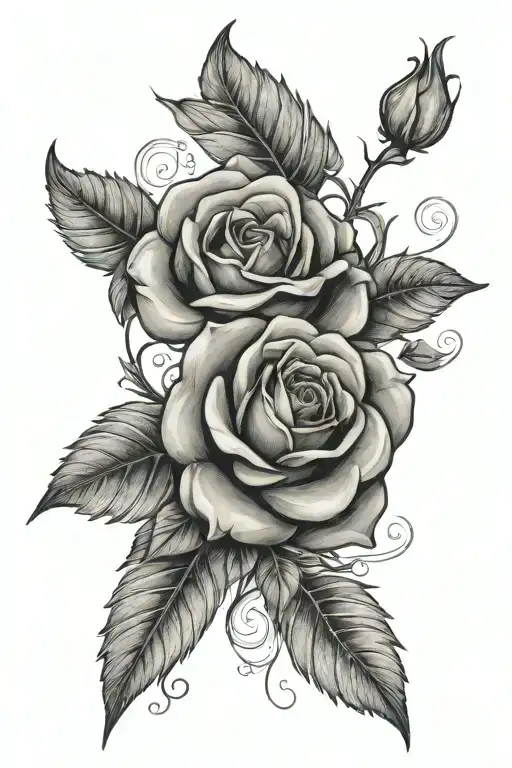 Word Ciavatto With Roses Surrounding It